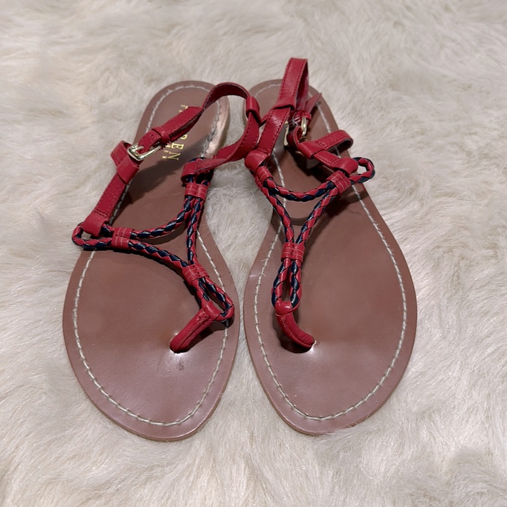 Ralph Lauren Red Rope Sandals